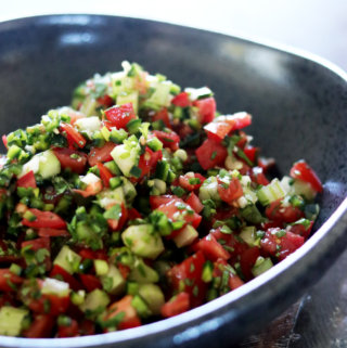 Picture of santa maria style salsa in a bowl